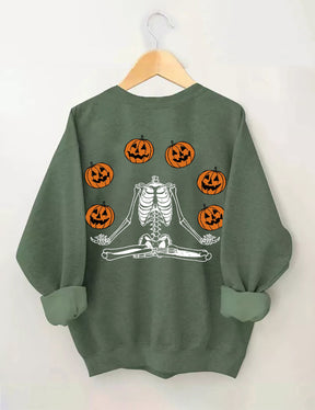 Pumpkin Skeleton Halloween Sweatshirt