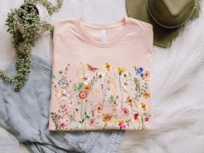 Pressed Flowers Tshirt Boho Wildflowers Shirt