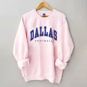 Dallas Texas Varsity Style Navy Text Sweatshirt