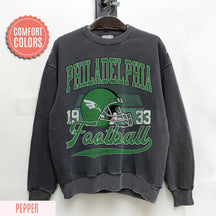 Philadelphia Football Vintage Style Comfort Colors Sweatshirt