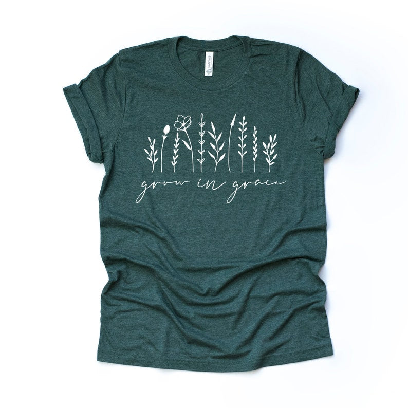 Grow in Grace with Wildflowers T-shirt