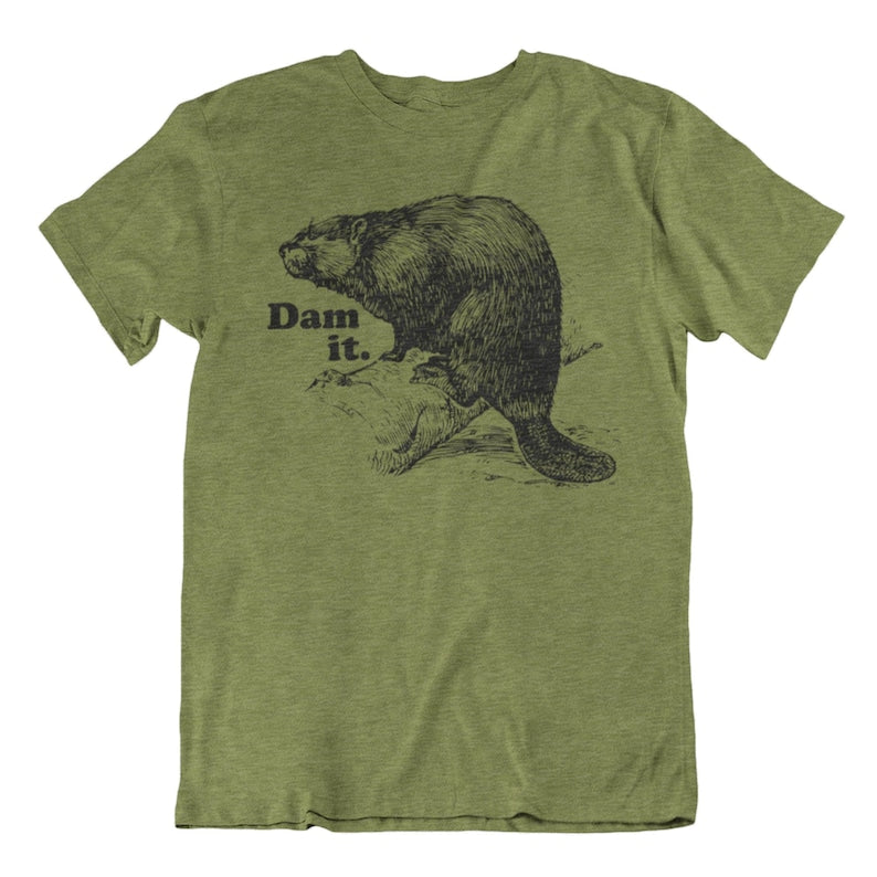 Dam It Beaver Lustige Neuheits-Grafik-T-Shirts