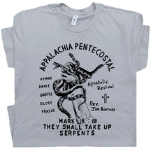 T-Shirt „Snake Handling Church“ mit Rattlesnake-Grafik 