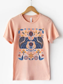 Scandinavian Folk Art TShirt Nordic Cottagecore Shirt