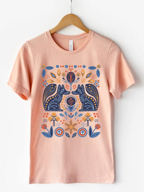 Skandinavisches Folk Art TShirt Nordic Cottagecore Shirt