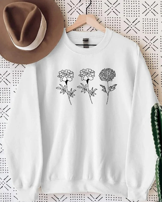 Custom Birth Month Flower Sweatshirt