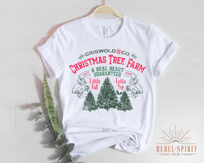 T-Shirt mit doppelseitigem Aufdruck „Weihnachtsbaum“.