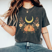 Mondmotten-Blumen-T-Shirts, grafisches T-Shirt