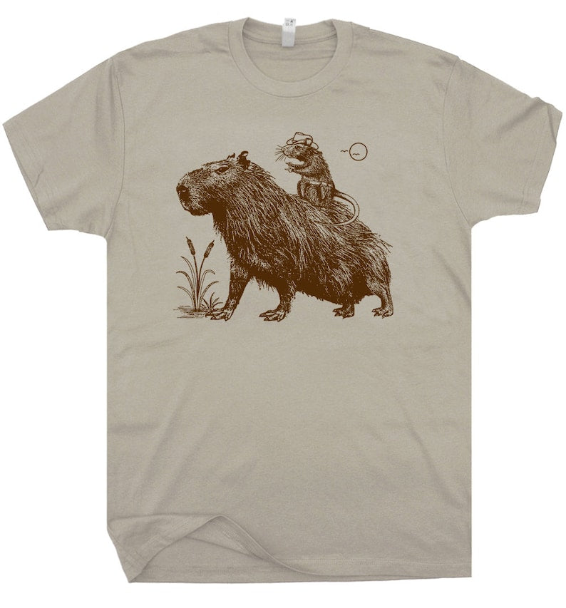 Funny Capybara Shirts For Women Men Cute Mouse T Shirt