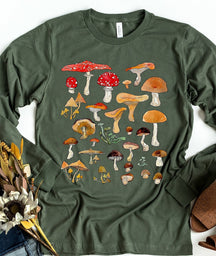 Waldpilze Langarmshirt Pilze T-Shirt