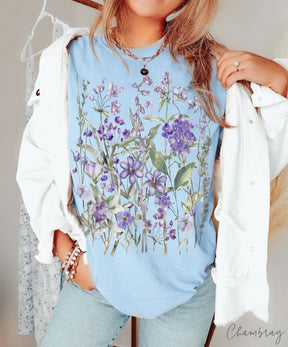 Vintage Pressed Flowers Comfort Colors Shirt