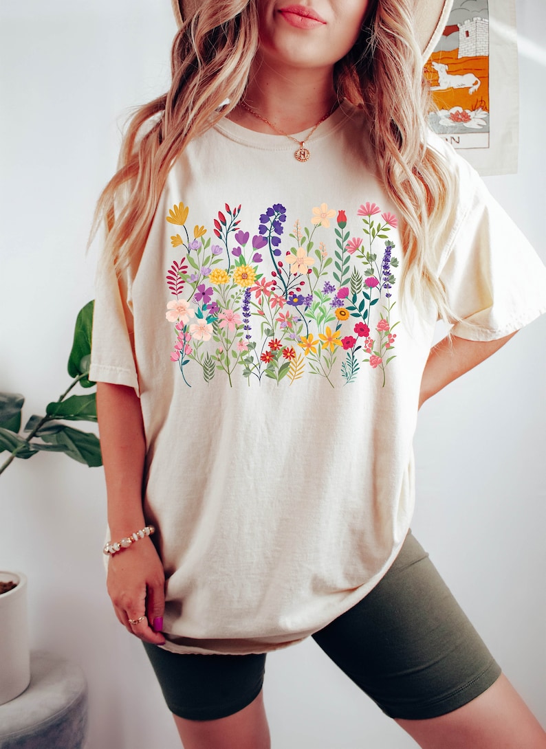 Wildflower Shirt Womens Flowers Shirt