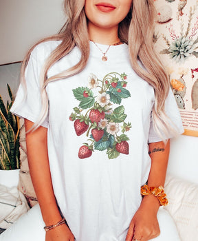 Retro Strawberry Cottagecore Berry Flower Shirt