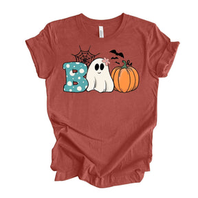 Halloween Super Fun BOO Ghost and Pumpkin Shirt