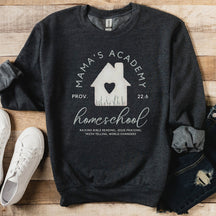 Mama's Academy Homeschool Mom Muttertagsgeschenk, bequemes Sweatshirt mit Rundhalsausschnitt