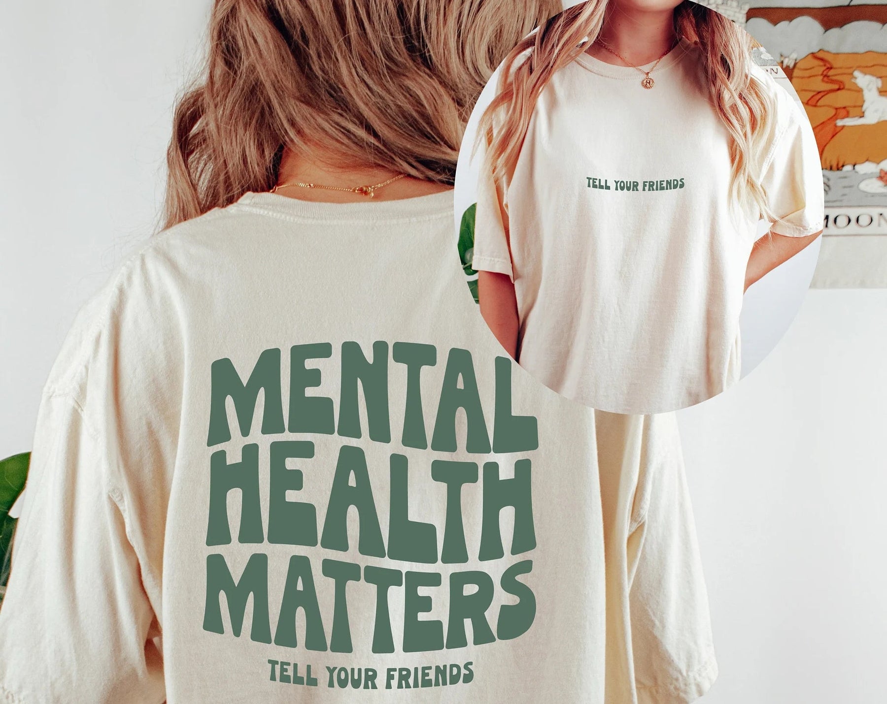 Mental Health Issues Comfortable and Charming Crew Neck T-Shirt for Women