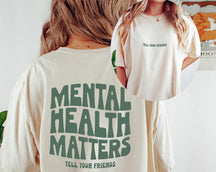 Mental Health Issues Bequemes und charmantes T-Shirt mit Rundhalsausschnitt für Frauen