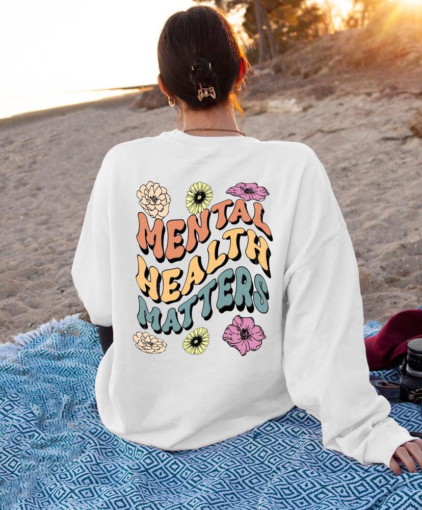 Sweatshirt mit Rundhalsausschnitt und Blumenmuster hinten
