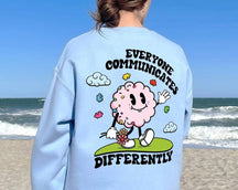 Autismus-Bewusstseins-Sweatshirt mit Rundhalsausschnitt