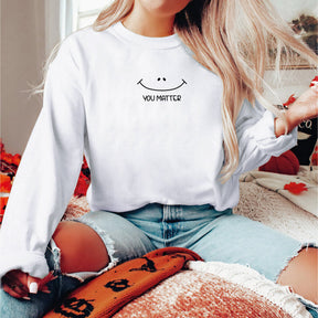 Sweatshirt mit Rundhalsausschnitt „You Matter“.