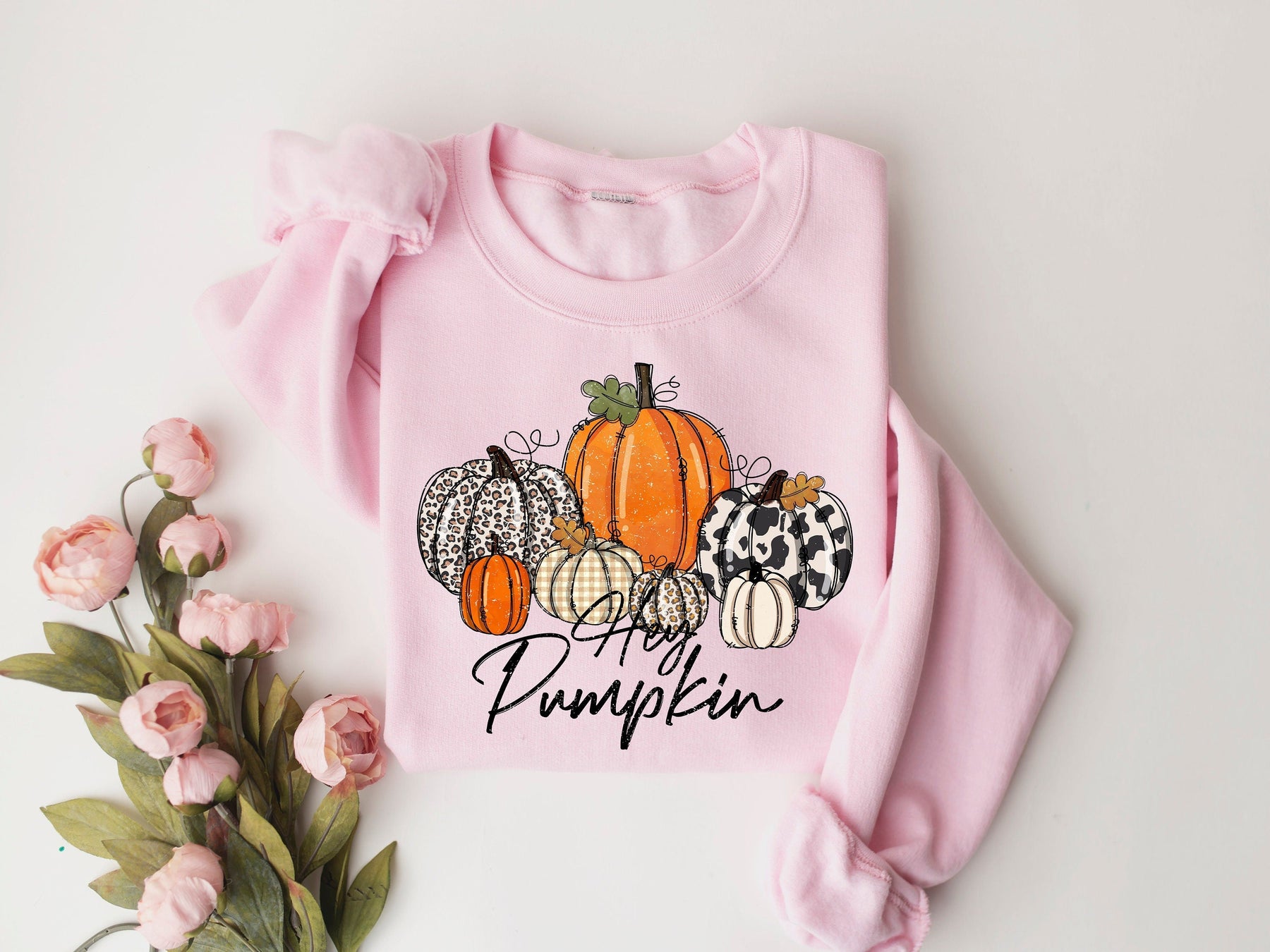 Herbstliches Thanksgiving-Kürbis-Rundhals-Bequemes Damen-Sweatshirt
