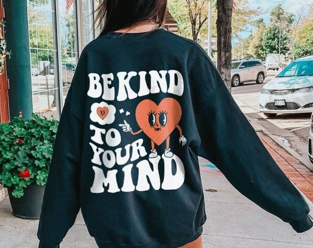 Self-Care-Sweatshirt mit Rundhalsausschnitt