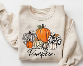 Autumn Thanksgiving Pumpkin Round Neck Comfortable Women's Sweatshirt