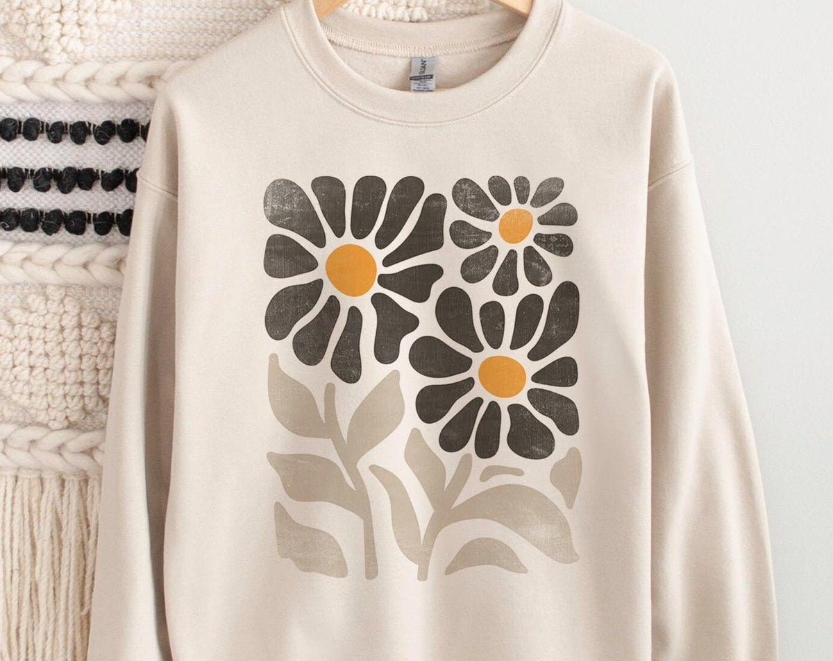 Bohemian Floral Unisex Wildflower Sweatshirt