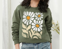 Boho Floral Unisex Wildblumen Sweatshirt
