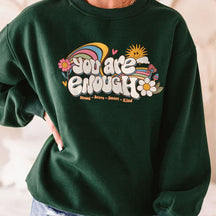 Sweatshirt „You're Enough“ mit Rundhalsausschnitt