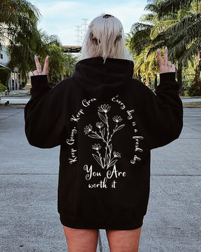 Positive Aesthetic Floral Inspirational Hoodie
