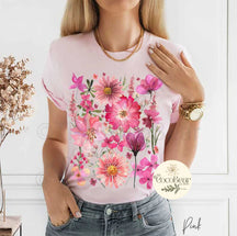 Pressed Flowers Tshirt Boho Wildflowers Cottagecore Shirt