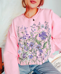 Fairycore Lavendel Wildblumen Sweatshirt